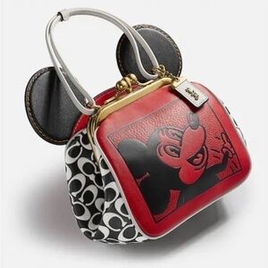 COACH Limited Edition w DISNEY 50TH ANNIVERSARY Mickey Mouse Leather…NWT